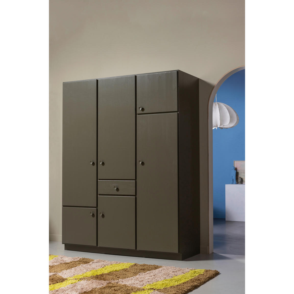 GARDEROBENSCHRANK Alfie  in 160/210/60 cm  - Grün, Design, Holz (160/210/60cm) - Livetastic