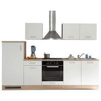 KÜCHENLEERBLOCK 270 cm   in Weiß, Sonoma Eiche  - Silberfarben/Weiß, MODERN, Holzwerkstoff/Kunststoff (270cm) - MID.YOU