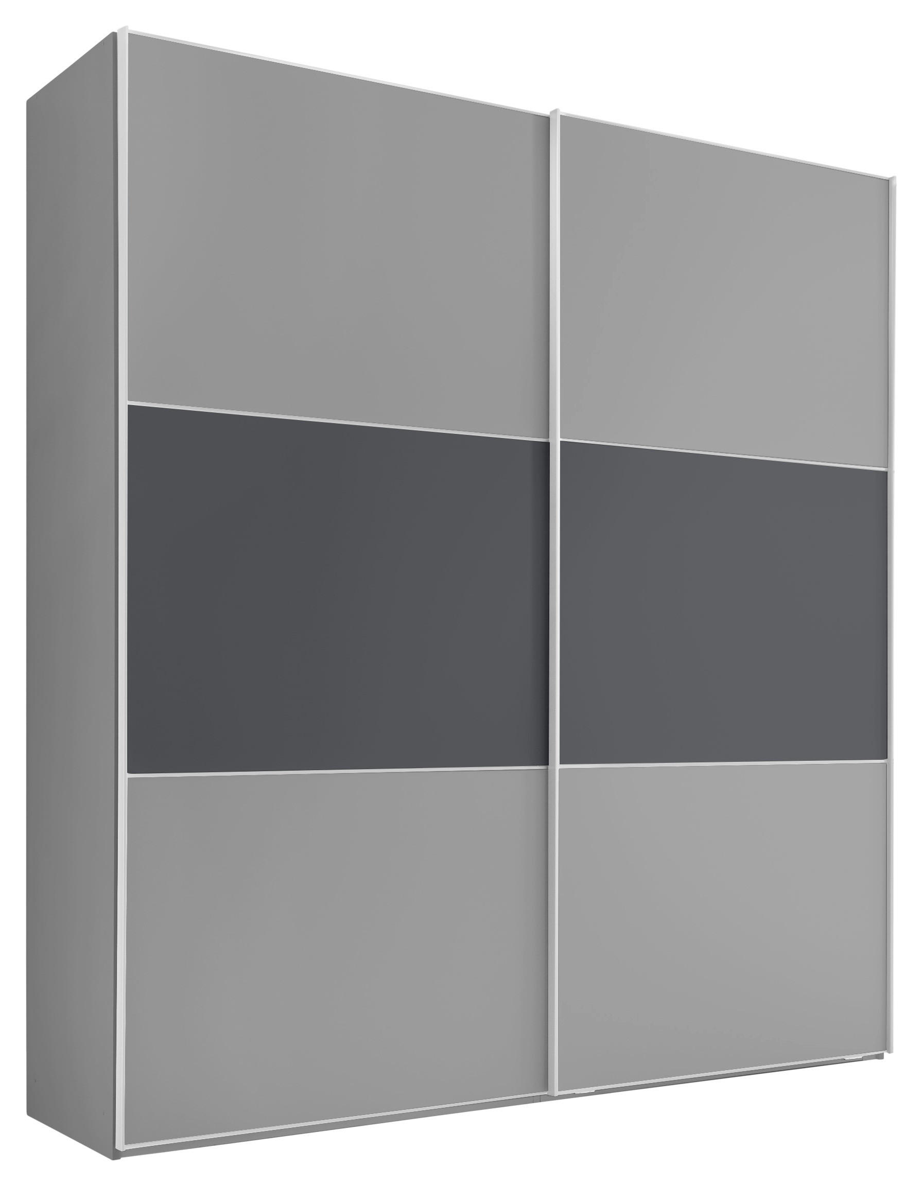 Schwebetürenschrank 225cm Includo, Grau/Anthrazit