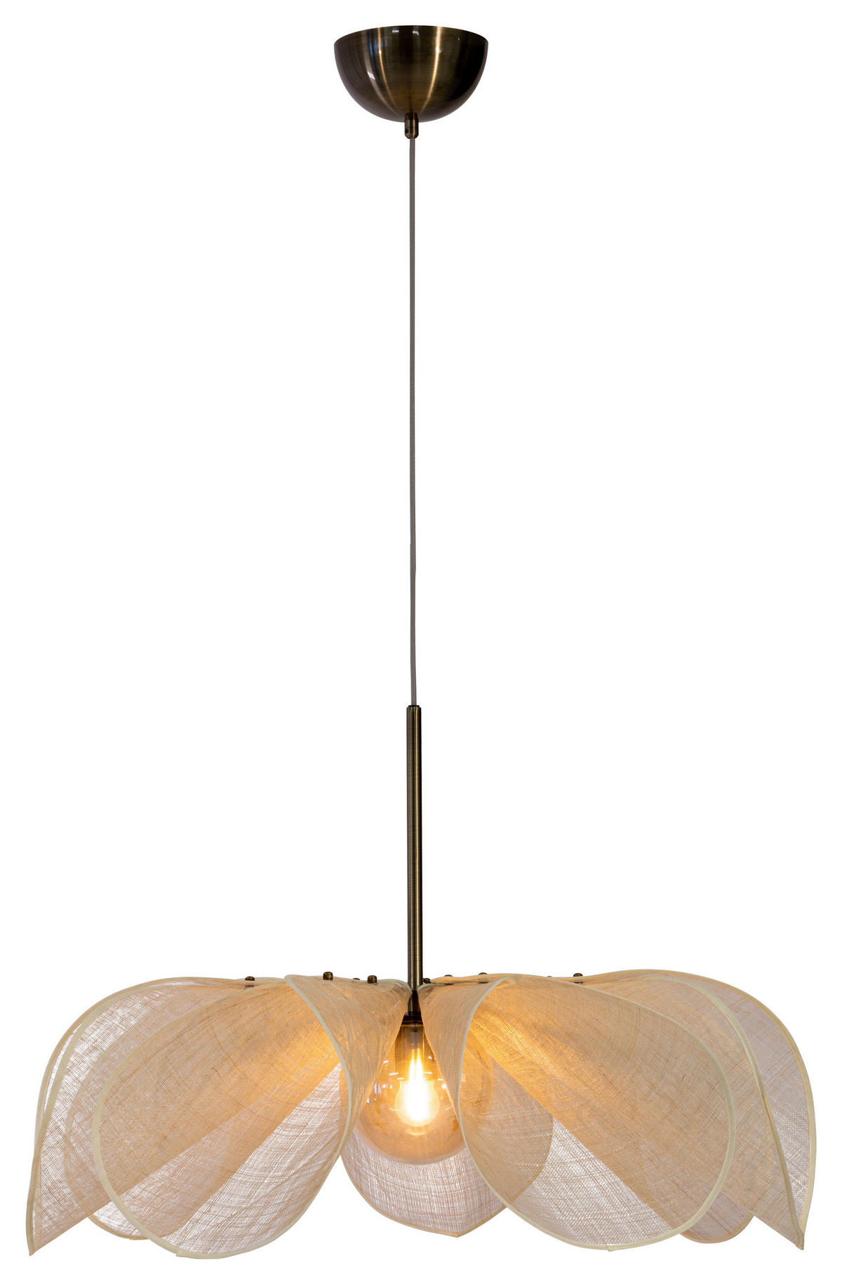 PENDELLEUCHTE 75/60/75 cm  - Beige/Messingfarben, Basics (75/60/75cm) - Markslöjd