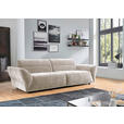 BIGSOFA Chenille Creme  - Creme/Schwarz, KONVENTIONELL, Kunststoff/Textil (300/91/116cm) - Cantus