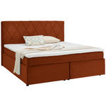 BOXSPRINGBETT 180/200 cm  in Rostfarben  - Rostfarben/Schwarz, Design, Kunststoff/Textil (180/200cm) - Xora