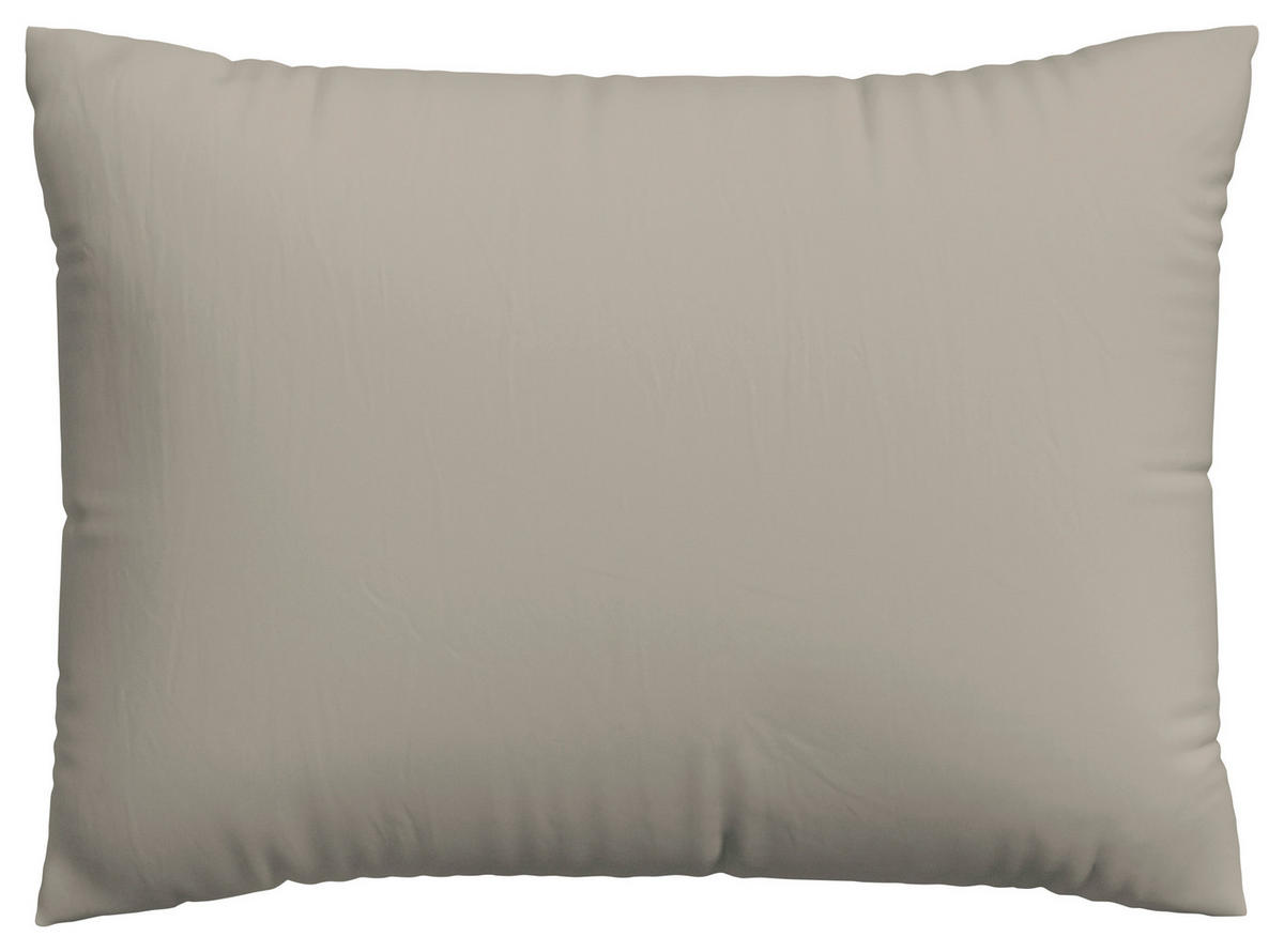 KOPFPOLSTERBEZUG KNITTED JERSEY 70/90 cm  - Taupe, Basics, Textil (70/90cm) - Schlafgut
