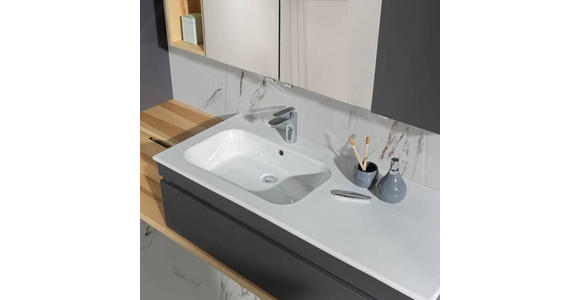 BADEZIMMER in 207 cm - Graubraun/Eschefarben, MODERN, Glas/Holz (207cm) - Novel