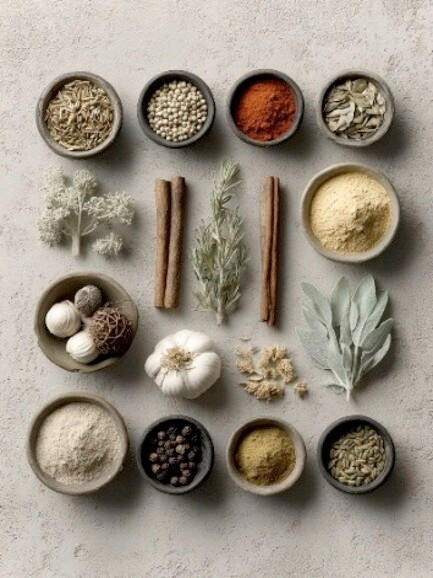 Euroart Glasbild Collage Of Herbs And Spices Iii Mehrfarbig 30x40x1.40 cm