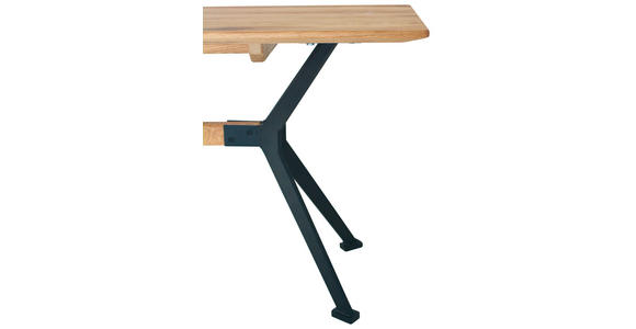 SITZBANK 160/45/35 cm  in Wildeiche  - Wildeiche/Eichefarben, Natur, Holz/Metall (160/45/35cm) - Carryhome