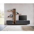 LOWBOARD  267/189/42 cm 4 Schublade(n) stehend, Beleuchtung  - Eichefarben/Anthrazit, Design, Holz/Holzwerkstoff (267/189/42cm) - Moderano