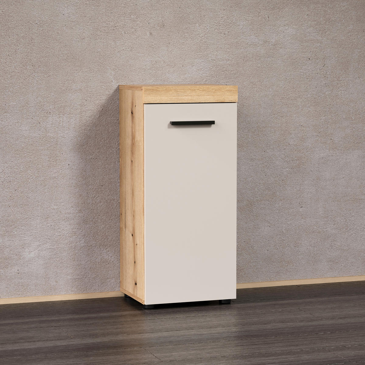 MIDI SKŘÍŇKA, barvy dubu, kašmírová, 36/81/31 cm - černá/barvy dubu, Trend, kompozitní dřevo/plast (36/81/31cm) - MID.YOU