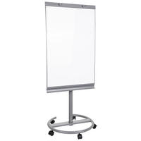 WHITEBOARD Metall Silberfarben, Weiß  - Silberfarben/Weiß, Basics, Kunststoff/Metall (65,5/133-190/60cm) - MID.YOU