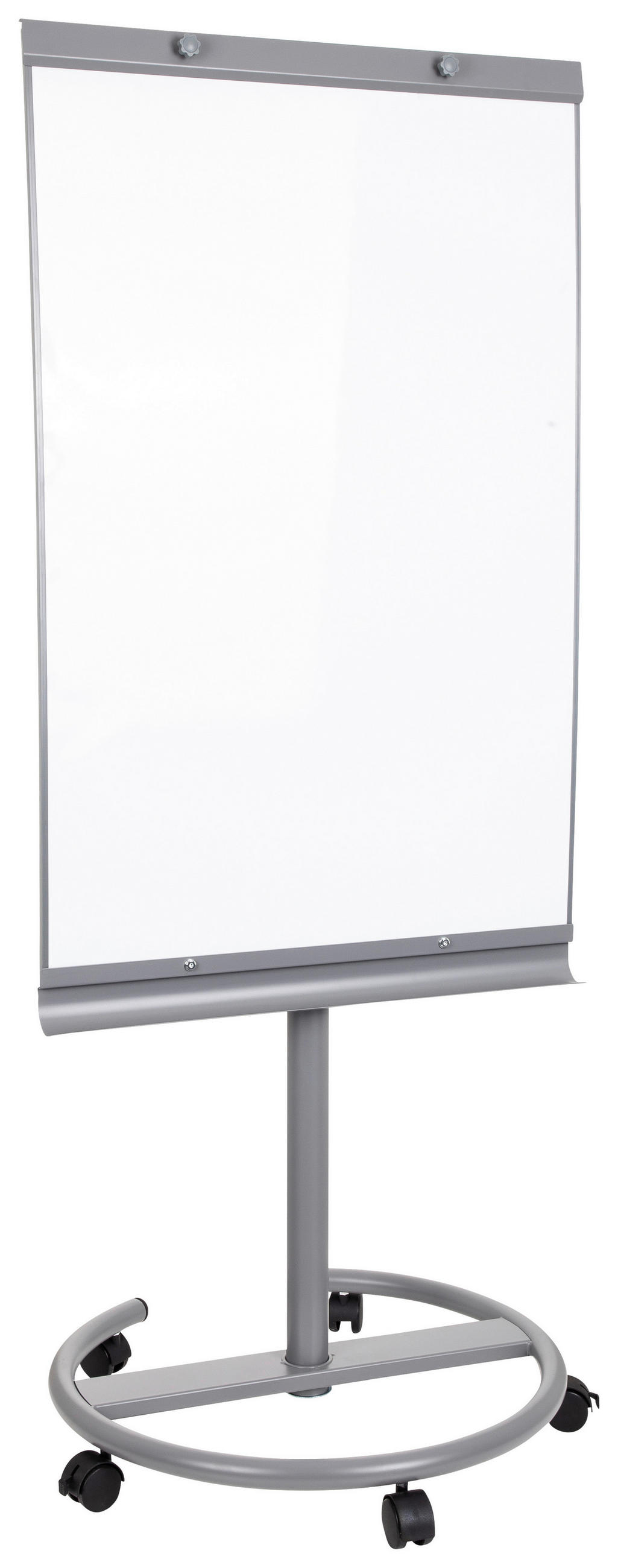 WHITEBOARD Metall Silberfarben, Weiß  - Silberfarben/Weiß, Basics, Kunststoff/Metall (65,5/133-190/60cm) - MID.YOU
