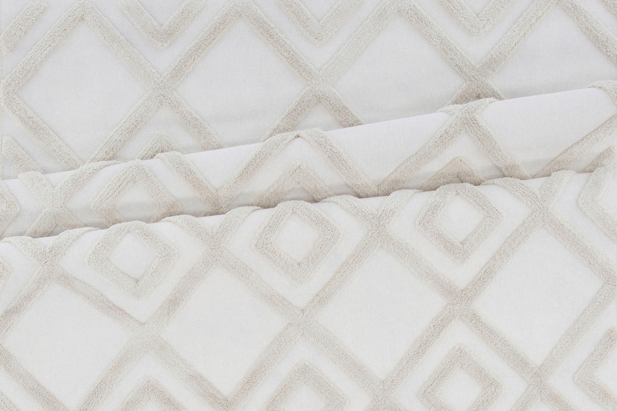 FLACHWEBETEPPICH 160/230 cm Weiß  - Weiß, LIFESTYLE, Textil (160/230cm) - P & B