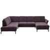 WOHNLANDSCHAFT in Velours Lila, Flieder  - Lila/Flieder, Design, Textil/Metall (220/335/179cm) - Beldomo System