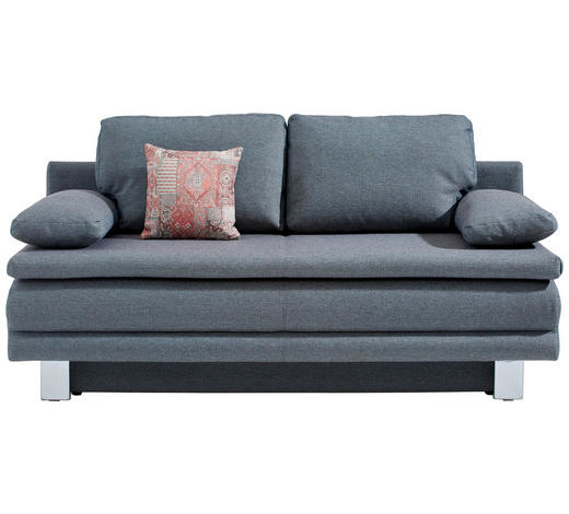Schlafsofa Webstoff Hellgrau