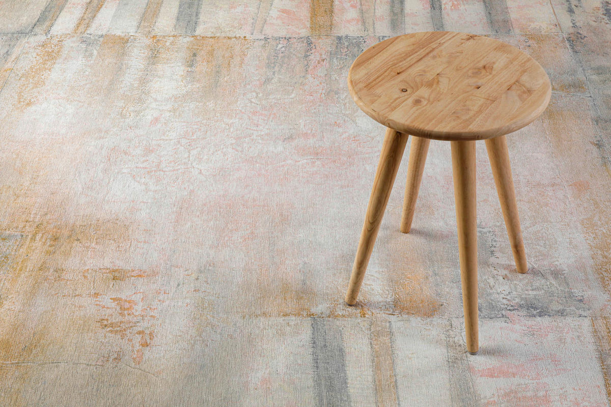 FLACHWEBETEPPICH  Wohnzimmer 70/120 cm Maui Grau, Altrosa, Champagner rechteckig  - Champagner/Altrosa, KONVENTIONELL, Textil (70/120cm) - Esprit