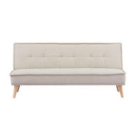 SCHLAFSOFA in Textil Beige  - Beige/Kieferfarben, Design, Holz/Textil (181/82/85cm) - MID.YOU