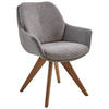ARMLEHNSTUHL  in Webstoff, Mikrofaser  - Platinfarben/Wildeiche, Design, Holz/Textil (62/83,5/65cm) - Valnatura