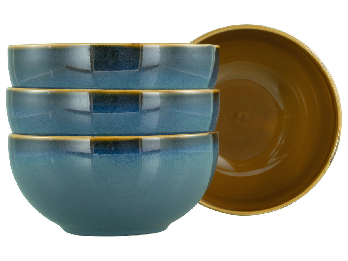 SCHÜSSELSET Mallorca 4-teilig  - Blau/Braun, Basics, Keramik - Creatable