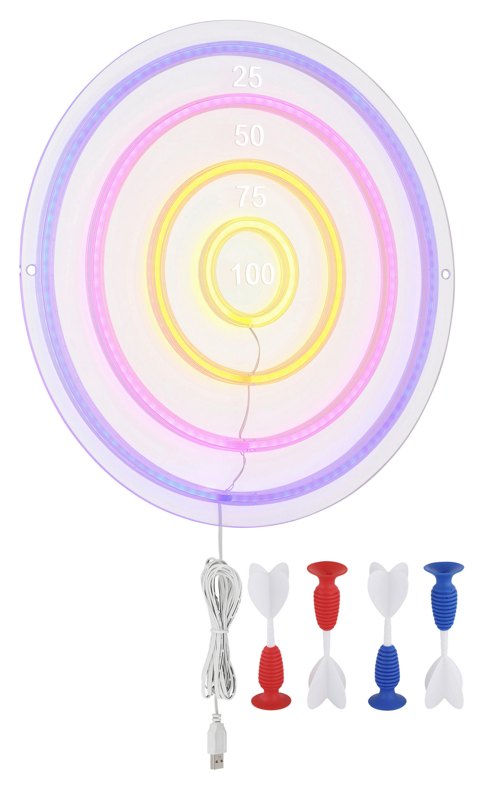 LED-DEKORATIONSLAMPA Darteri 46/1,6 cm   - klar/orange, Basics, plast (46/1,6cm)