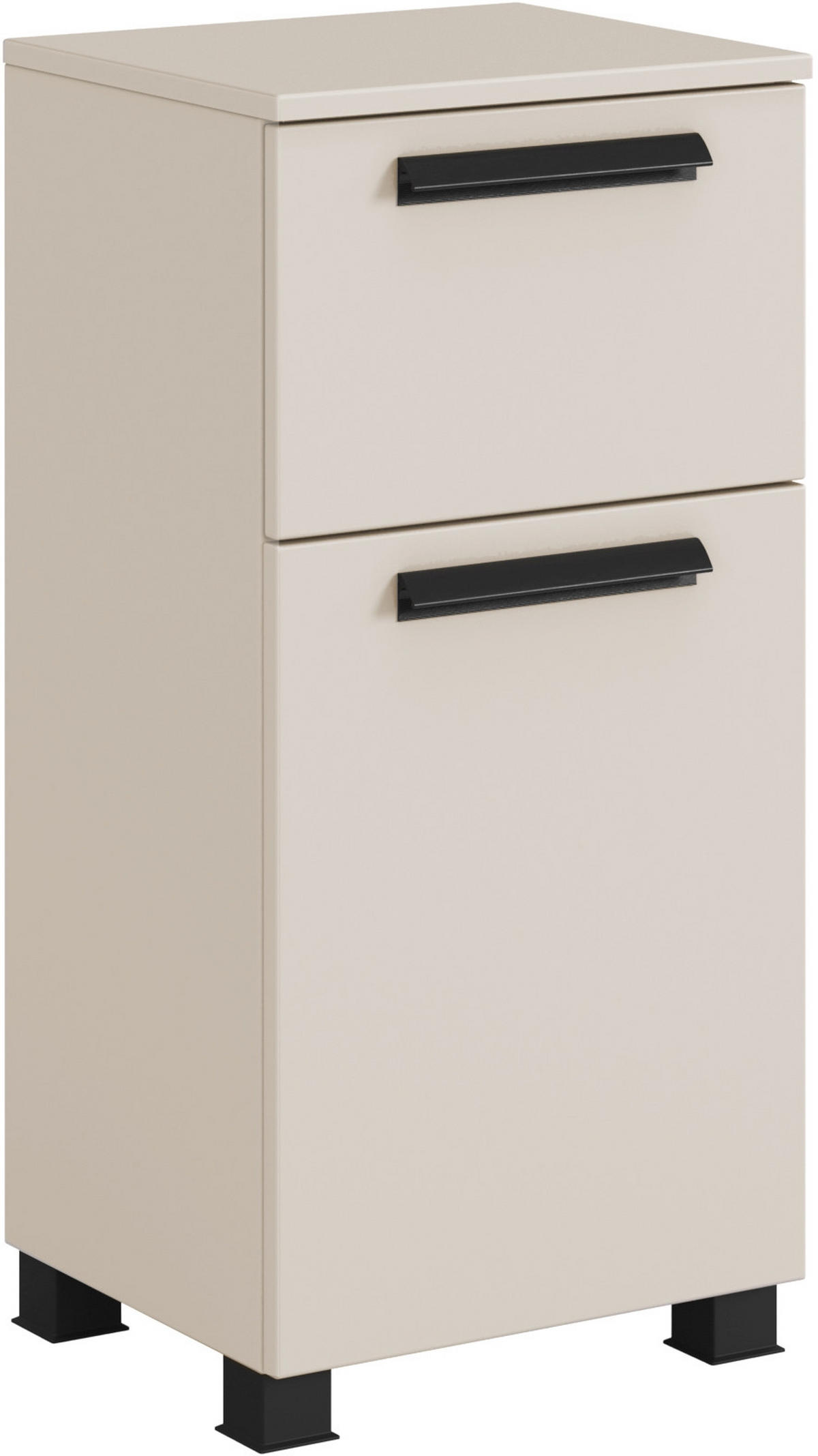 UNTERSCHRANK 40/79/35 cm   - Sandfarben/Schwarz, KONVENTIONELL, Holzwerkstoff/Kunststoff (40/79/35cm) - Xora
