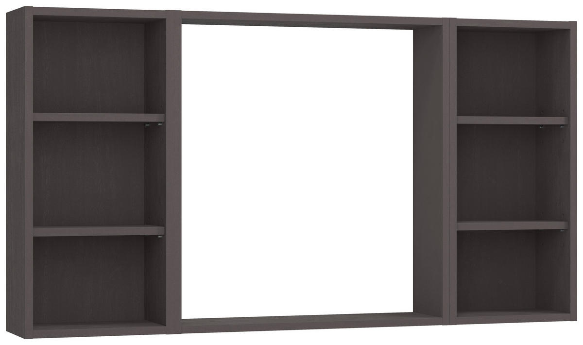 WANDSPIEGEL 120/64/18 cm    in rechteckig  - Grau, MODERN, Glas/Holzwerkstoff (120/64/18cm) - Held