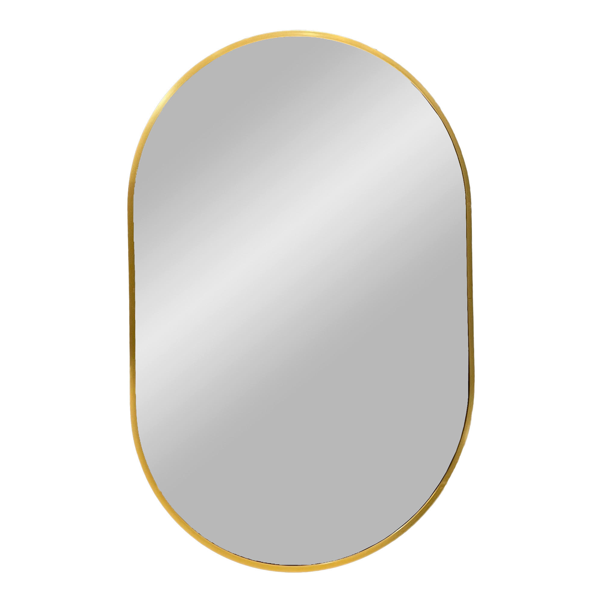 WANDSPIEGEL 80/50/3 cm - Messingfarben, Basics, Glas/Metall (80/50/3cm)