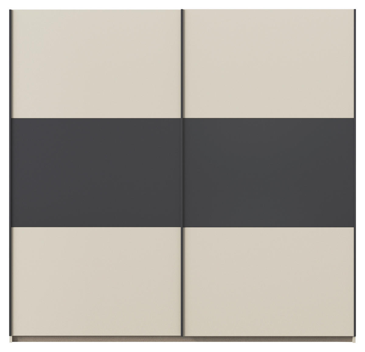 SCHWEBETÜRENSCHRANK 218/210/59 cm 2-türig Grau, Champagner  - Champagner/Grau, MODERN, Holzwerkstoff/Metall (218/210/59cm) - Rauch Möbel