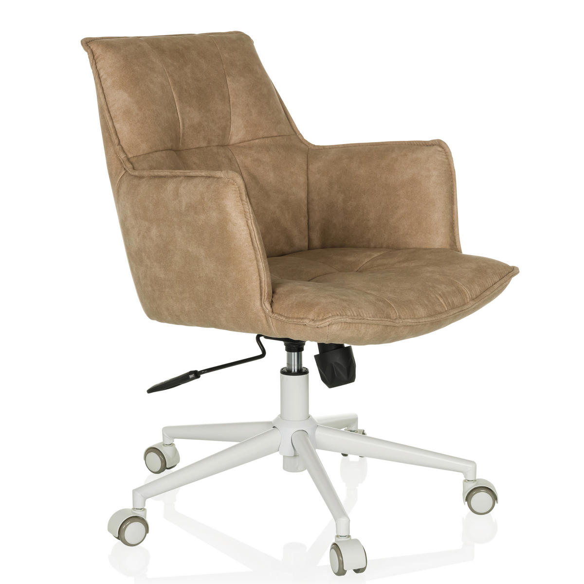 DREHSTUHL Beige  - Beige/Weiß, MODERN, Kunststoff/Textil (54/85/70cm) - MID.YOU