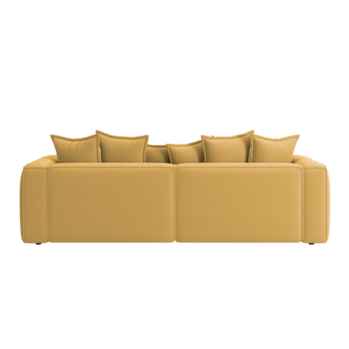 BIGSOFA in Mikrofaser Senfgelb  - Senfgelb/Schwarz, Modern, Textil (280/72/109cm) - MID.YOU