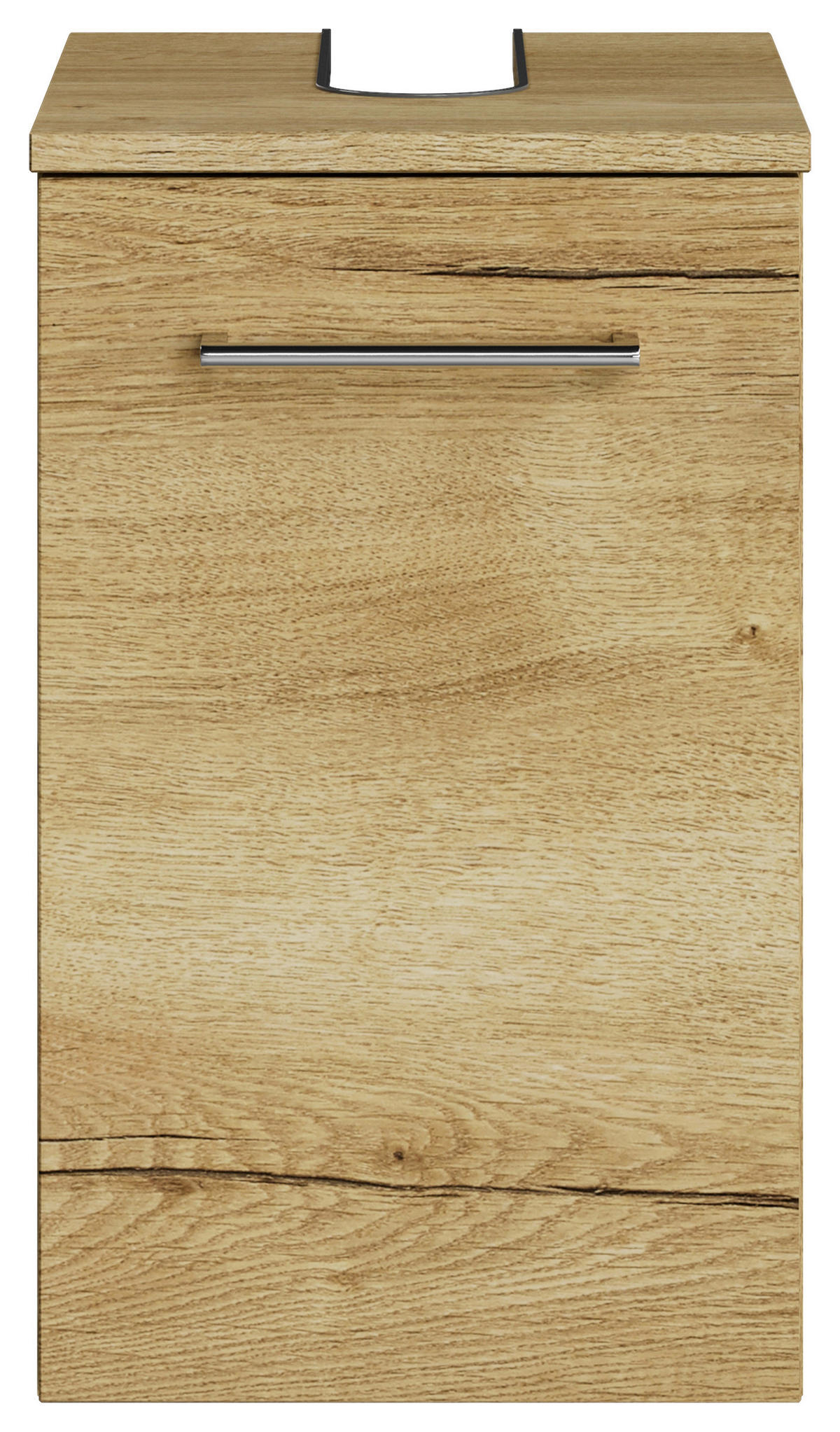 WASCHBECKENUNTERSCHRANK 30/49,8/38,3 cm  - Chromfarben/Wildeiche, KONVENTIONELL, Holzwerkstoff/Metall (30/49,8/38,3cm) - Sadena
