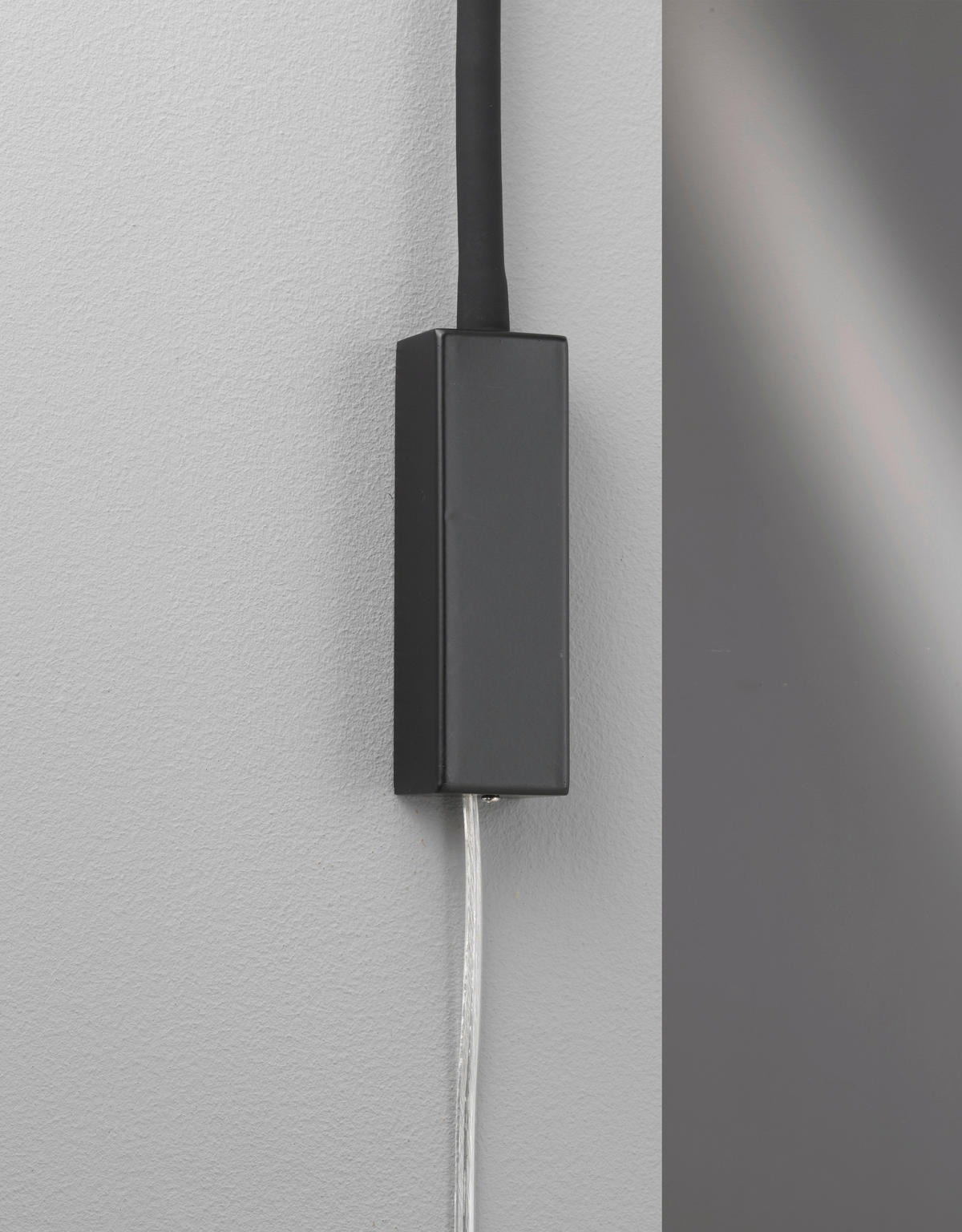WANDLEUCHTE - Schwarz, Basics, Metall (35/4/61cm) - Fischer & Honsel