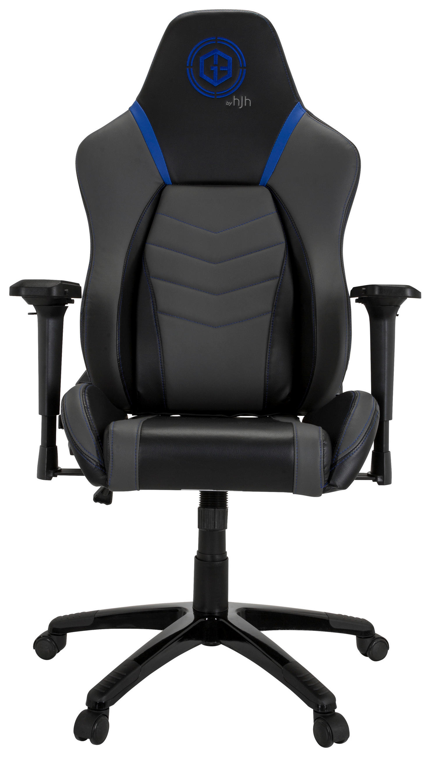 Thumbnail - Mid.you Gamingstuhl, Blau, Grau, Schwarz, Textil, Drehkreuz, 74x133x62 cm, Wippmechanik mit Härtegradeinstellung, ergono...