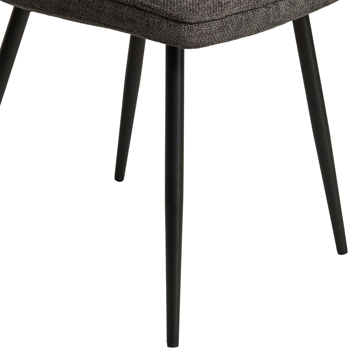 STUHL Leinenoptik Anthrazit Pappel Sperrholz  - Anthrazit/Schwarz, KONVENTIONELL, Holz/Textil (45/89/58cm) - MID.YOU