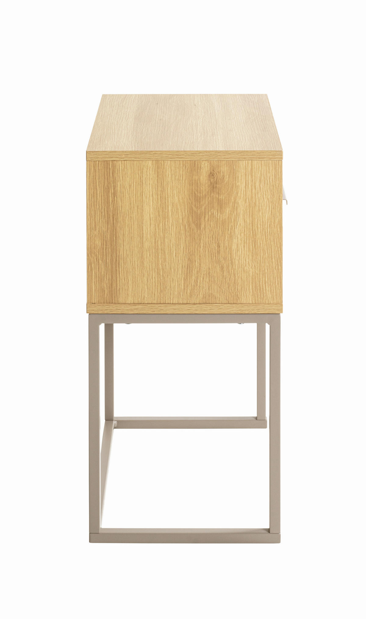 NACHTSCHRANK 40/60/28 cm  - Kaschmir/Eichefarben, MODERN, Holzwerkstoff/Metall (40/60/28cm)