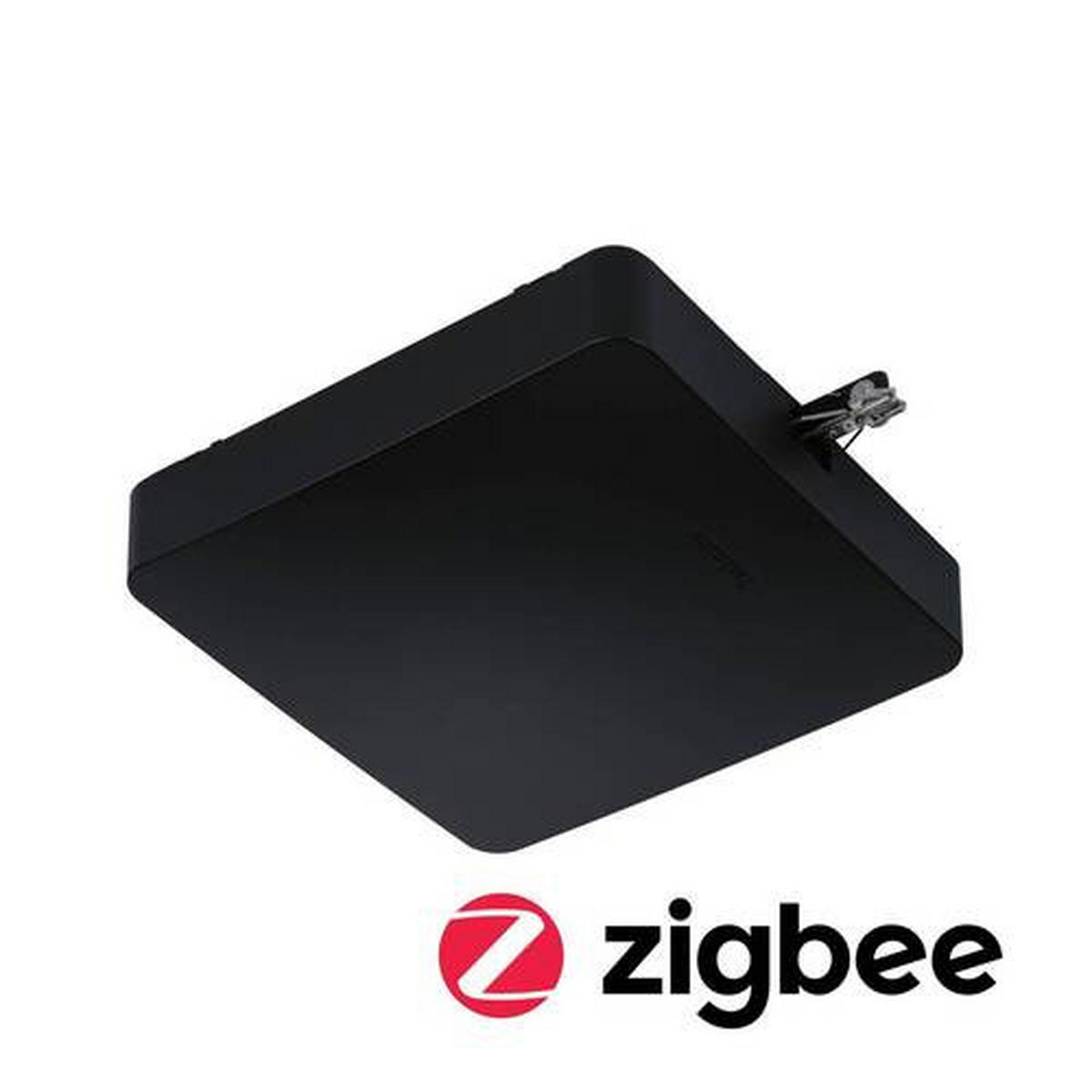 SCHIENENSYSTEM-EINSPEISER URail 22,7/4,8 cm   - Schwarz, Basics, Kunststoff (22,7/4,8cm) - Paulmann