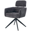 ARMLEHNSTUHL  in Eisen Cord  - Anthrazit/Naturfarben, KONVENTIONELL, Holz/Textil (60/87,5/68cm) - Livetastic