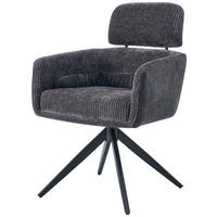 ARMLEHNSTUHL  in Eisen Cord  - Anthrazit/Naturfarben, KONVENTIONELL, Holz/Textil (60/87,5/68cm) - Livetastic