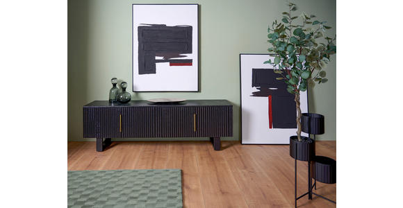 KUNSTPFLANZE 122 cm  - Dunkelgrau/Schwarz, Basics, Kunststoff/Textil (122cm) - Ambia Home
