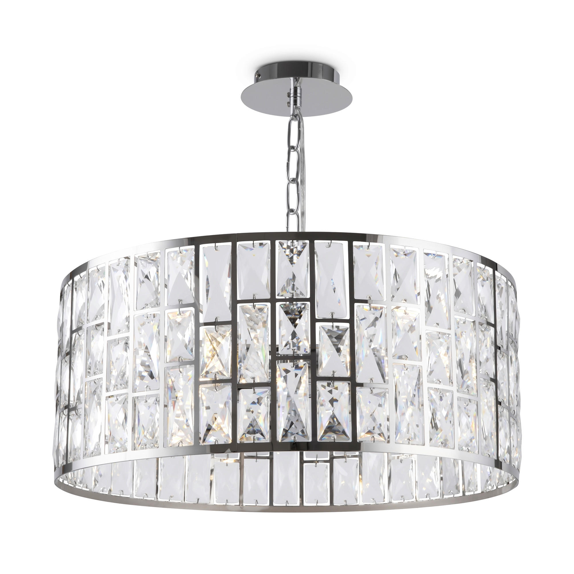 KRONLEUCHTER Modern 50/26.8 cm   - Chromfarben/Transparent, Trend, Glas/Metall (50/26.8cm) - MAYTONI