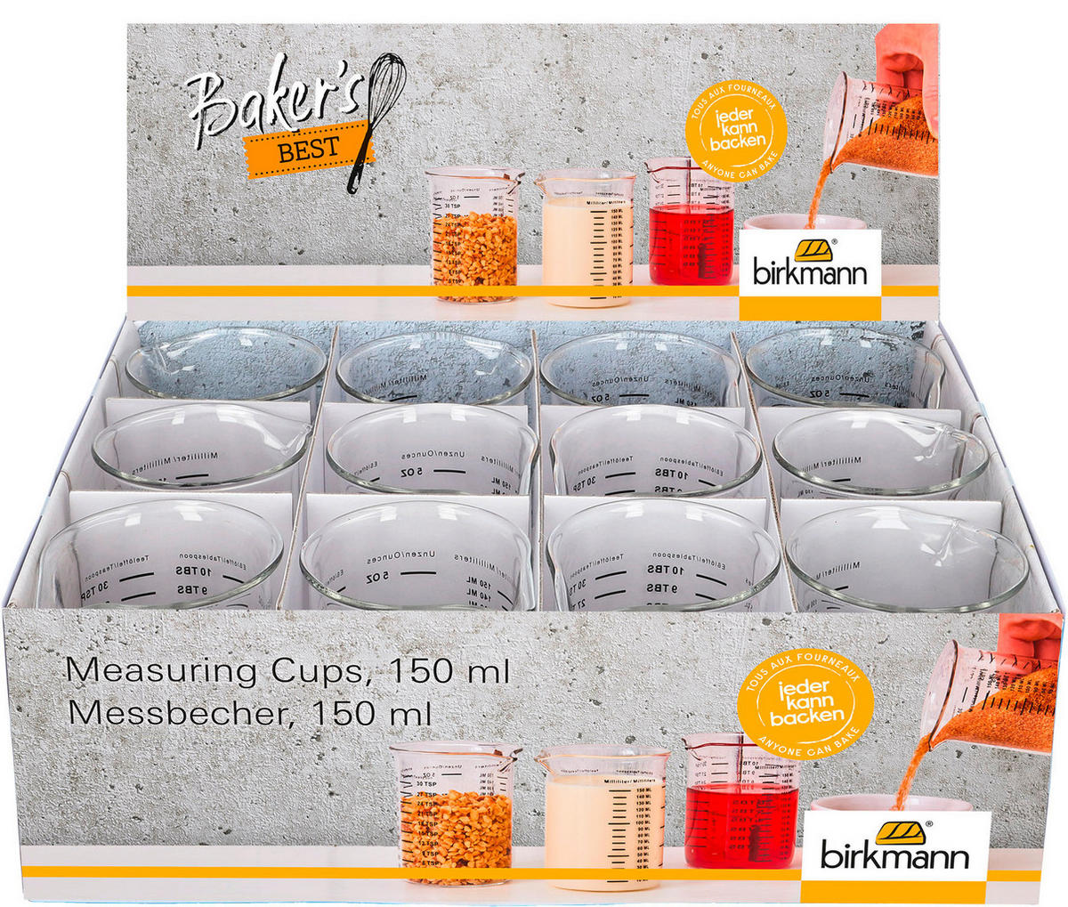 MÅTTBÄGARE - transparent, Basics, glas (21,8/9,3/28,4cm) - Birkmann