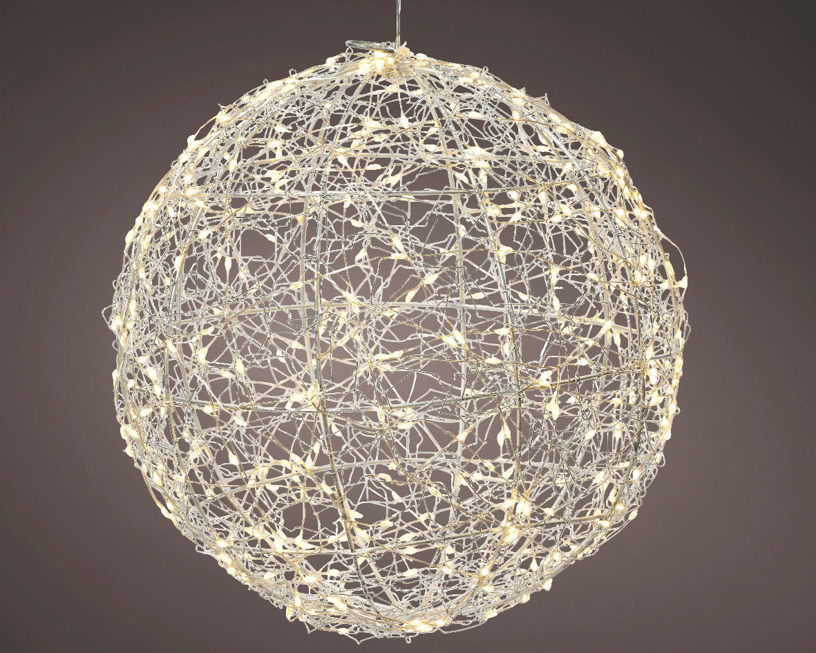 FIGURINĂ DE CRĂCIUN CU LED - argintiu/alb, Basics (28,00/28,00/28,00cm)