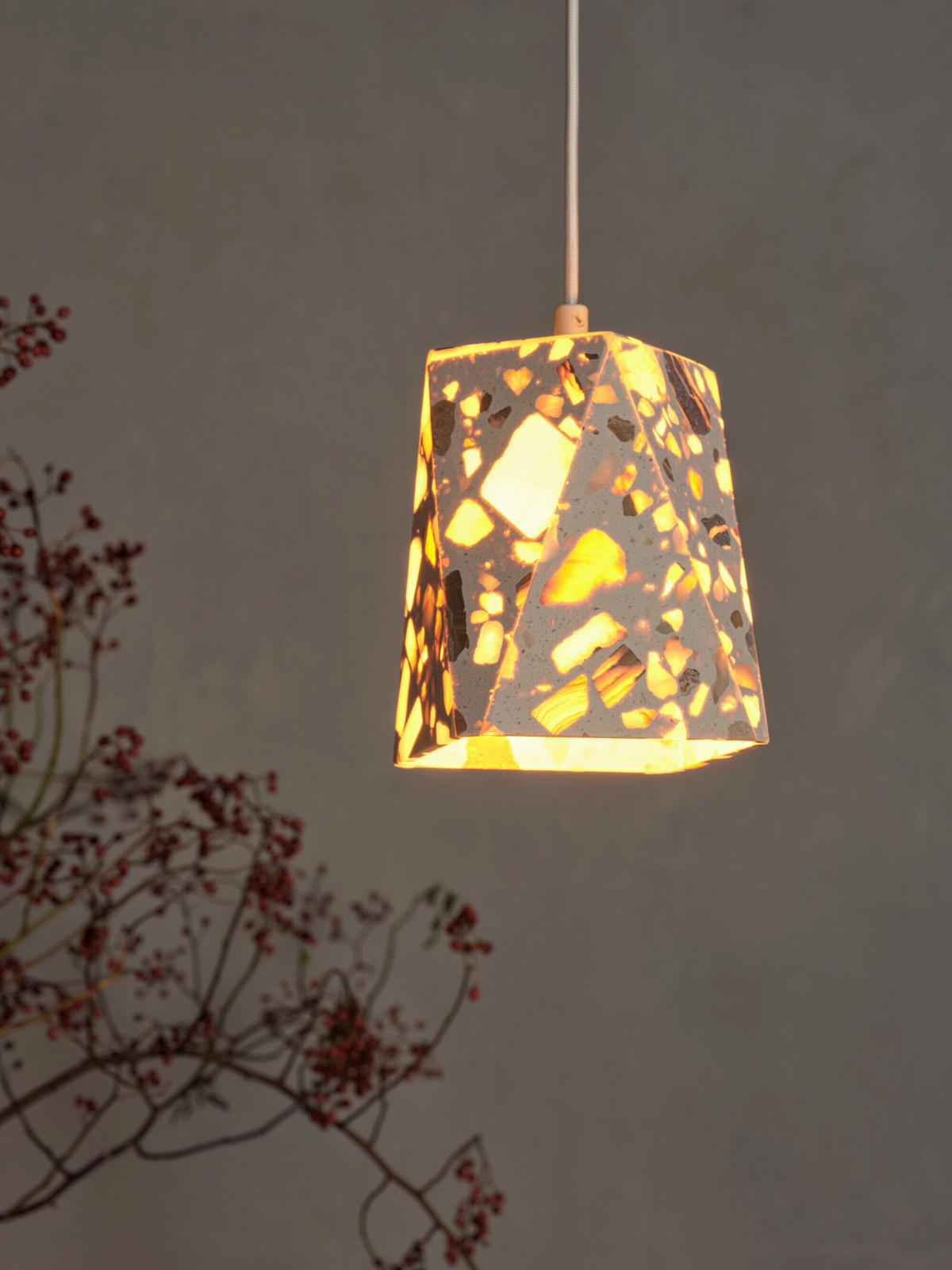 HÄNGELEUCHTE 15/15/150 cm  - Beige, Basics, Stein (15/15/150cm) - Osram