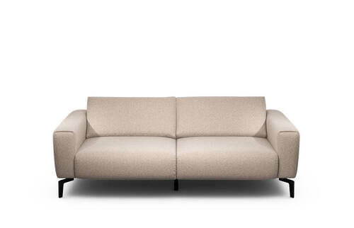 2,5-SITZER in Chenille Sandfarben  - Sandfarben/Schwarz, Design, Textil/Metall (220/86/86-94cm) - SENSOO