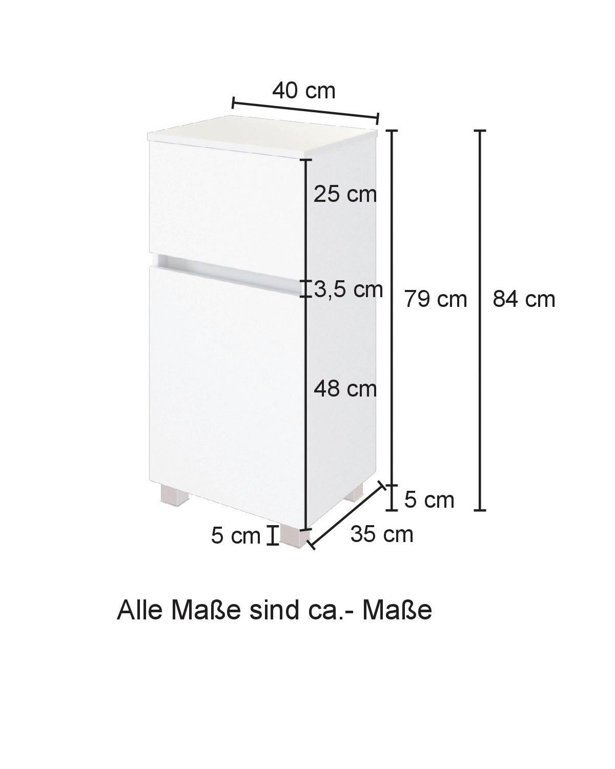 BADRUM 120 cm  - vit/ekfärgad, Klassisk, trämaterial/glas (120cm) - Held