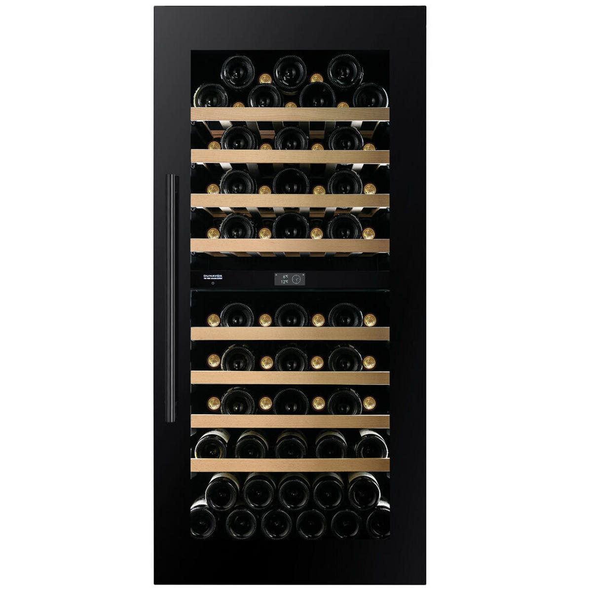 WEINKÜHLSCHRANK DVP-70.185DB  - Schwarz, Basics, Glas/Holz (59/123,3/57,1cm)