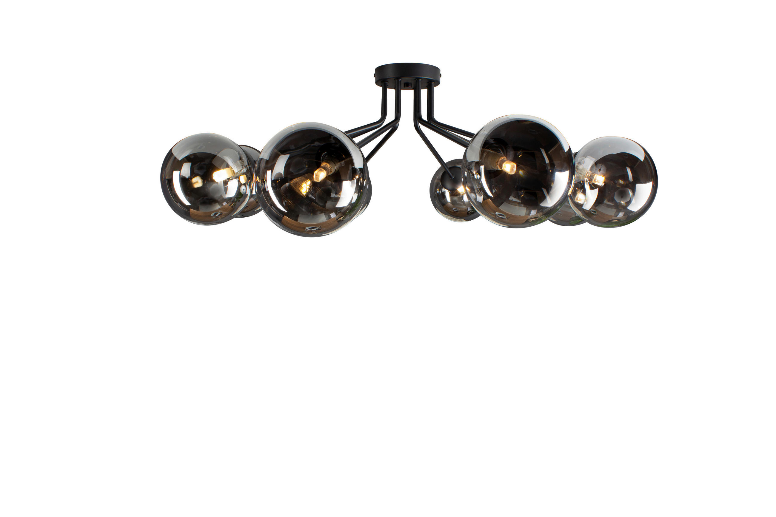 DECKENLEUCHTE Nero 88/28 cm   - Schwarz, Design, Glas/Metall (88/28cm)