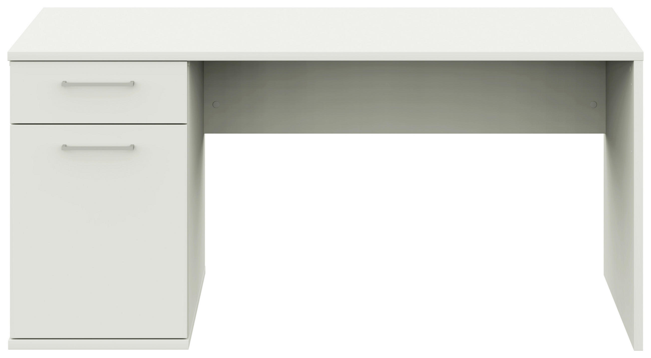 JUGENDSCHREIBTISCH 150/70/72 cm  - Edelstahlfarben/Weiß, Design, Holzwerkstoff/Metall (150/70/72cm) - Cantus