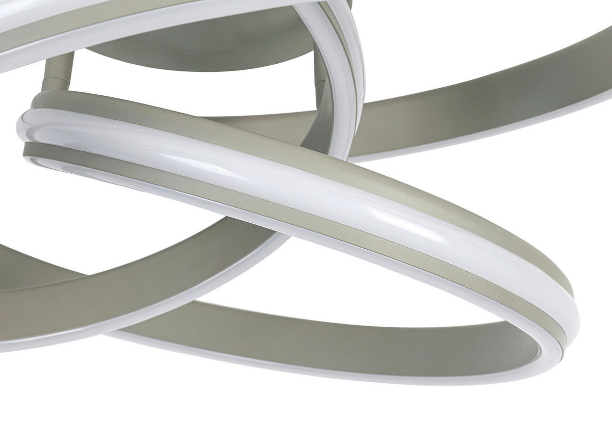 DECKENLEUCHTE 48/52/23 cm   - Sandfarben/Weiß, Trend, Kunststoff/Metall (48/52/23cm) - Novel