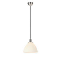 PENDELLEUCHTE RO 27,5/150/27,5 cm  - Weiß/Nickelfarben, Trend, Glas/Metall (27,5/150/27,5cm) - Markslöjd