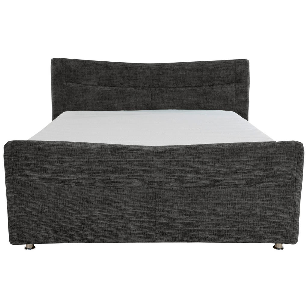 Thumbnail - Esposa Boxspringbett, Graphit, Textil, H2, Höhe ca. 18 cm, 160x200 cm, Bettkasten, Topper durchgehend, Matratze in versc...