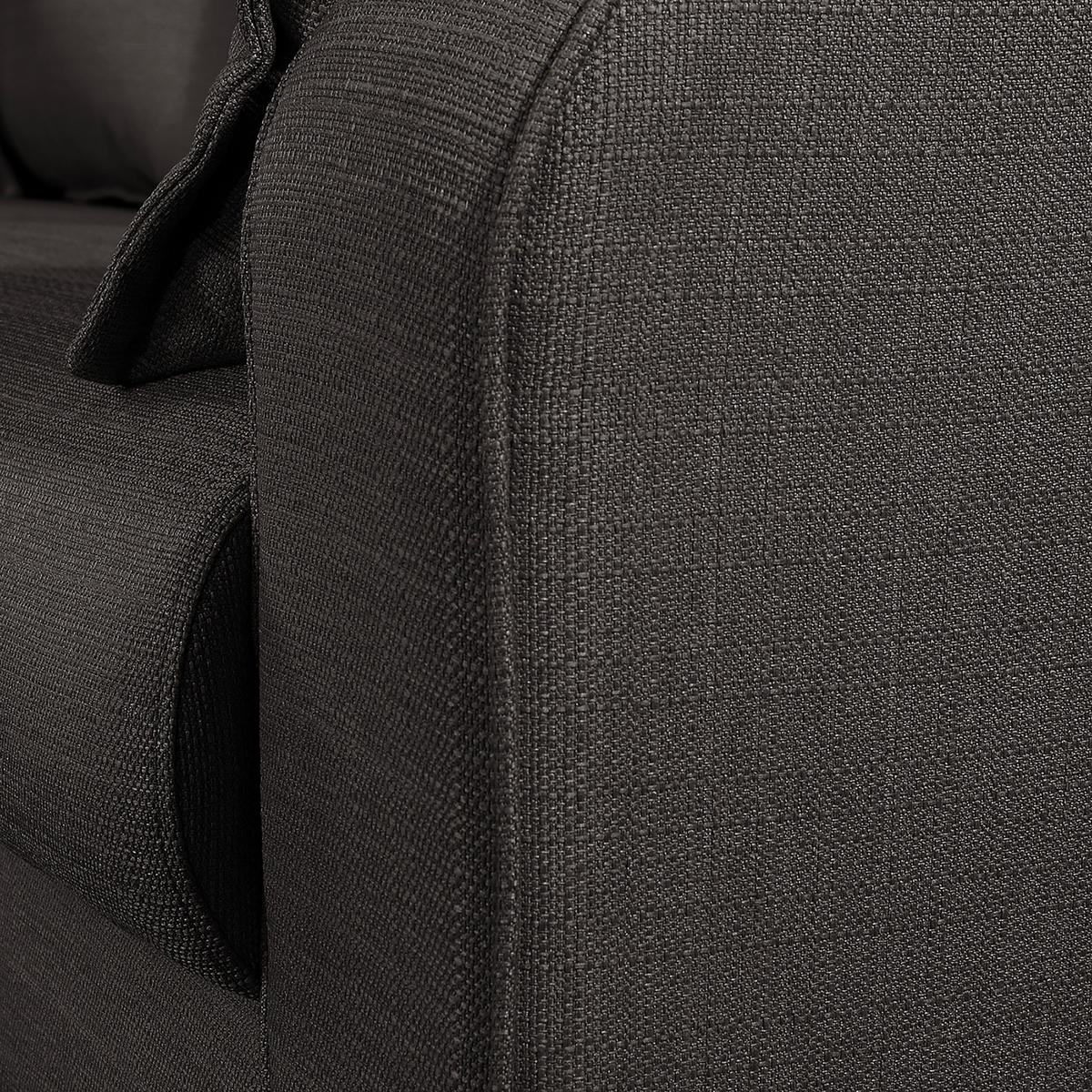 ECKSOFA Beata Dunkelgrau Mikrofaser  - Wengefarben/Dunkelgrau, Design, Holz/Textil (150/230cm) - Livetastic
